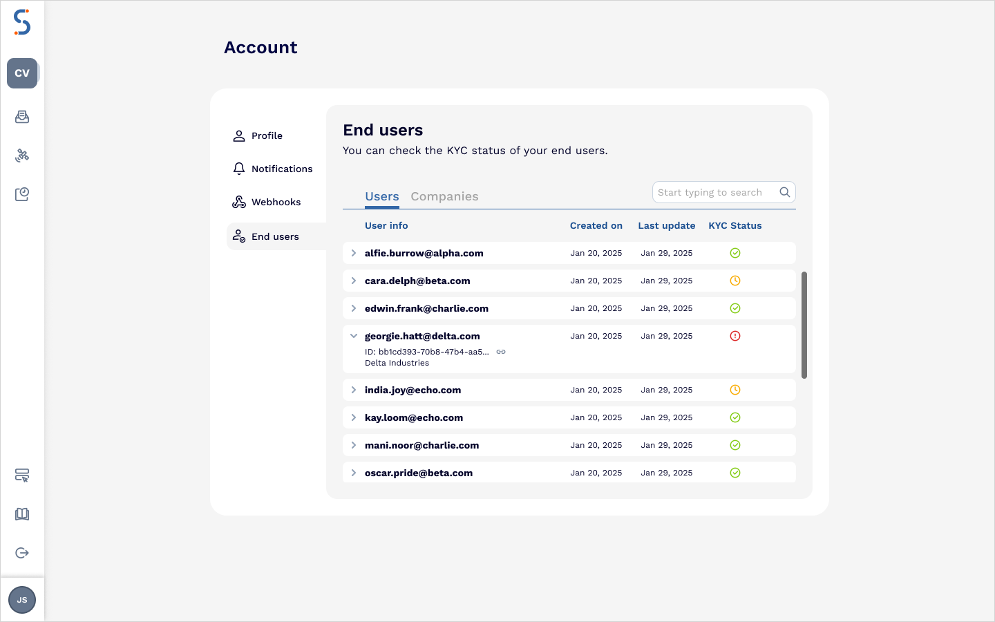 Account End Users