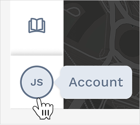 Account settings menu