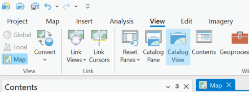 ArcGIS Catalog View