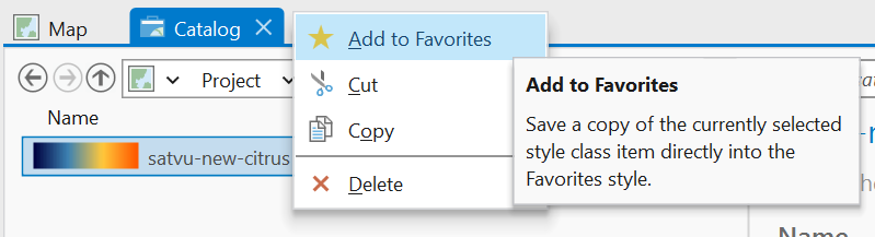 ArcGIS save as favourite