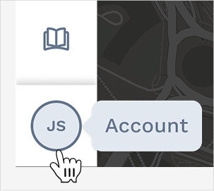 Account settings menu