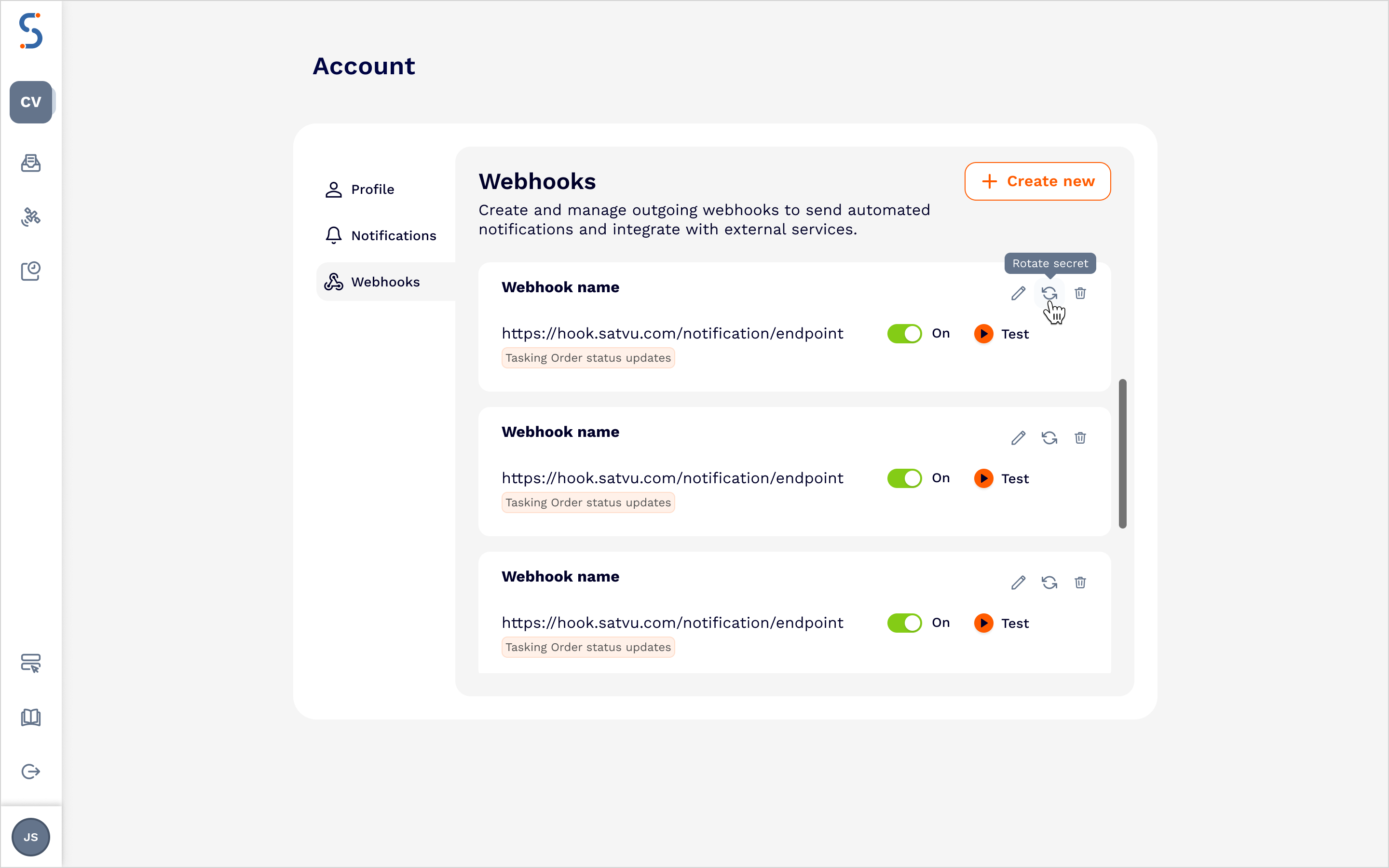 Rotating a webhook secret